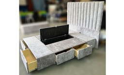 [WBS6C2B14190ES] Base Sommier 6 Cajones 2 Bauleras 1.40x1.90 Especial